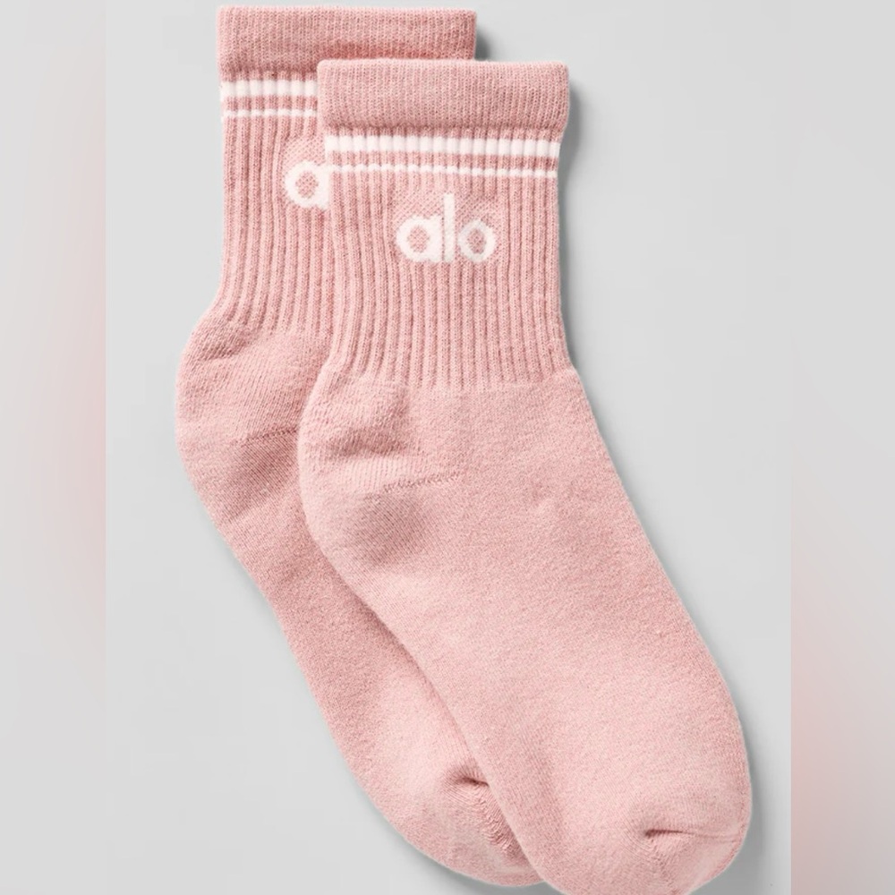 ALO Pink Quartz Half Crew Socks- SOLD OUT COLOR